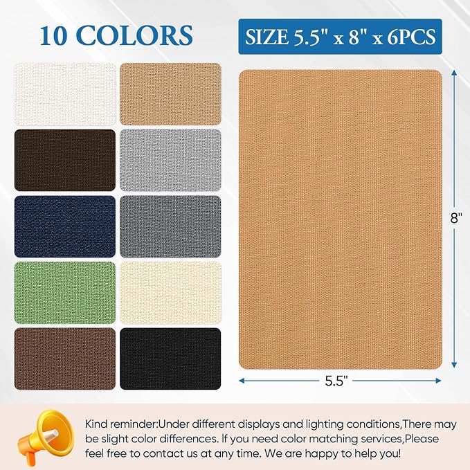 Canvas Patch 5.5 x 8 Inches 6Pcs Self-Adhesive Waterproof Canvas Patch Kit - Image 3