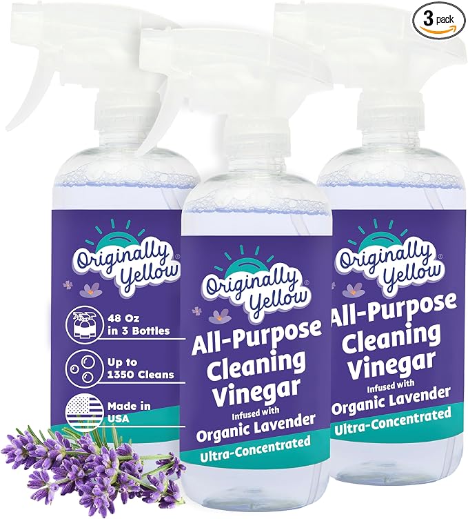 Originally Yellow Lavender Vinegar All Purpose Cleaning Spray | Distilled by OriginallyYellow