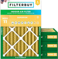 Filterbuy 14x20x4 Air Filter MERV 11 Allergen Defense Replacement, by Filterbuy