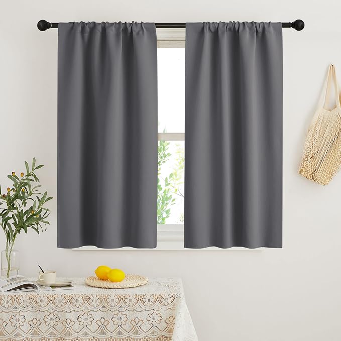 RYB HOME Mini Curtains for Small Window, W29 x L45 inches by RYBHOME