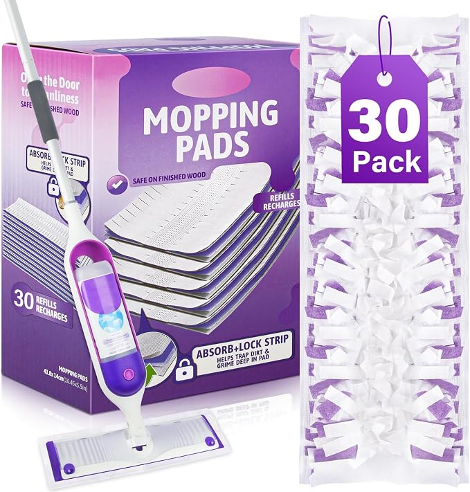 Mop Pads Refills for Swiffer Power Mop: 30 Pcs Wet Dry Disposable Pad for by Unknown