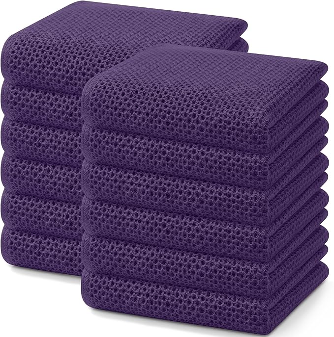 Homaxy 100% Cotton Waffle Weave Kitchen Dish Towels, Ultra Soft Absorbent Quick by Homaxy