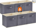 Lifewit Collapsible Fabric Storage Cubes Bins Set 11 Inch, Foldable Cubby by Lifewit
