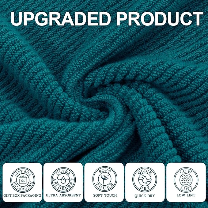 Face Towels for Bathroom, Fluffy Bathroom Hand Towels, Wash Cloths for Showering - Image 2