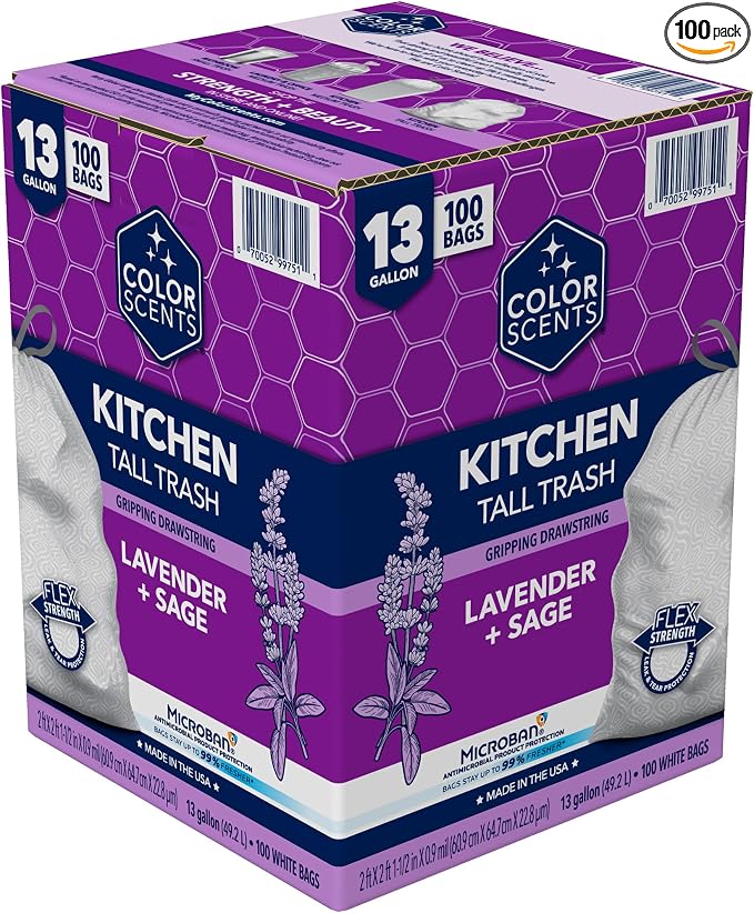 Color Scents Tall Kitchen Trash Bags by ColorScents