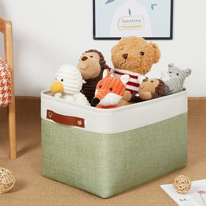 DULLEMELO Fabric Storage Bins for Laundry, Foldable Storage Baskets for Shelves - Image 5