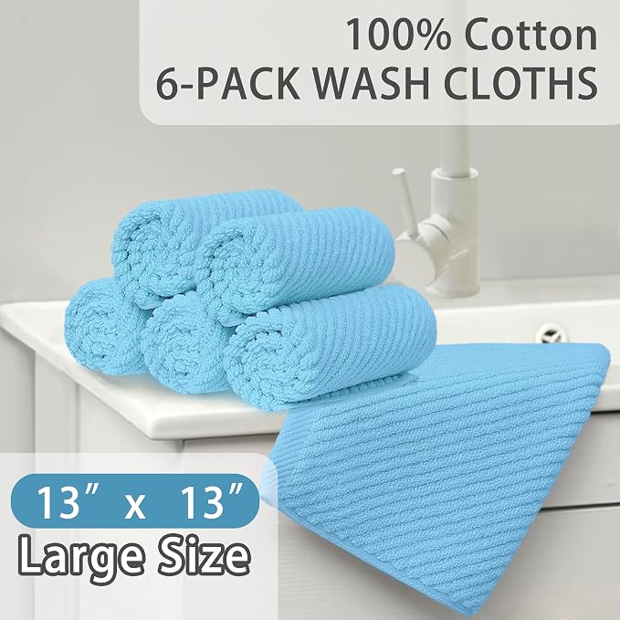 VOOVA & MOVAS Blue Washcloths - Image 3