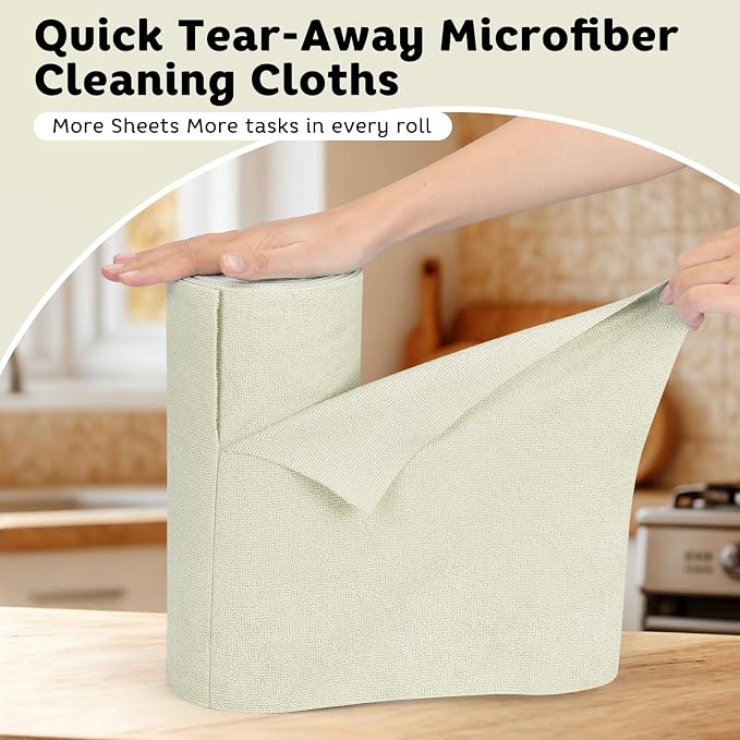 Matthew Microfiber Cleaning Cloth Roll 72Pack Reusable Paper Towels&Washable - Image 2