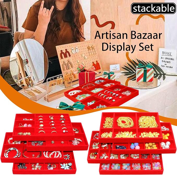 Earring Organizer Stackable Jewelry Storage Box Jewelry Drawer Organizer - Image 4