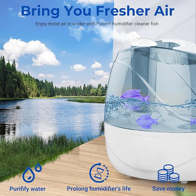 Funmit 6 Pack Universal Humidifier Cleaner Fish Compatible - Image 6