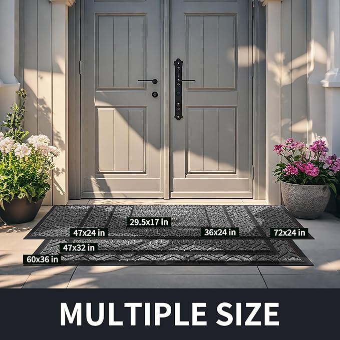 Yimobra Large Door Mat Outside Entrance 36x24, Waterproof Heavy Duty Outdoor - Image 2