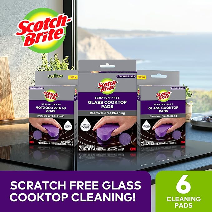 Scotch-Brite Glass Cooktop Pads, Scratch-Free & Non-Abrasive Scrubbers - Image 2