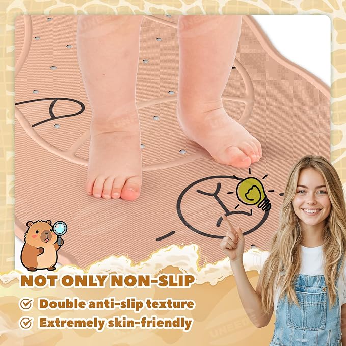 UNEEDE Kids Bathtub Mat Non Slip Shower Mat - Image 4