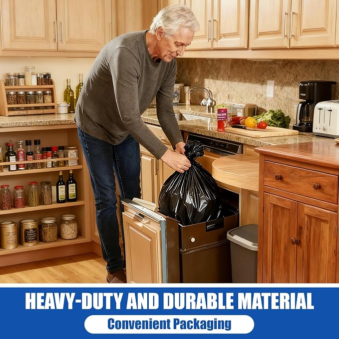 24 Pcak Trash Compactor Bags for 15" Wide Models Black Heavy Duty Garbage - Image 5