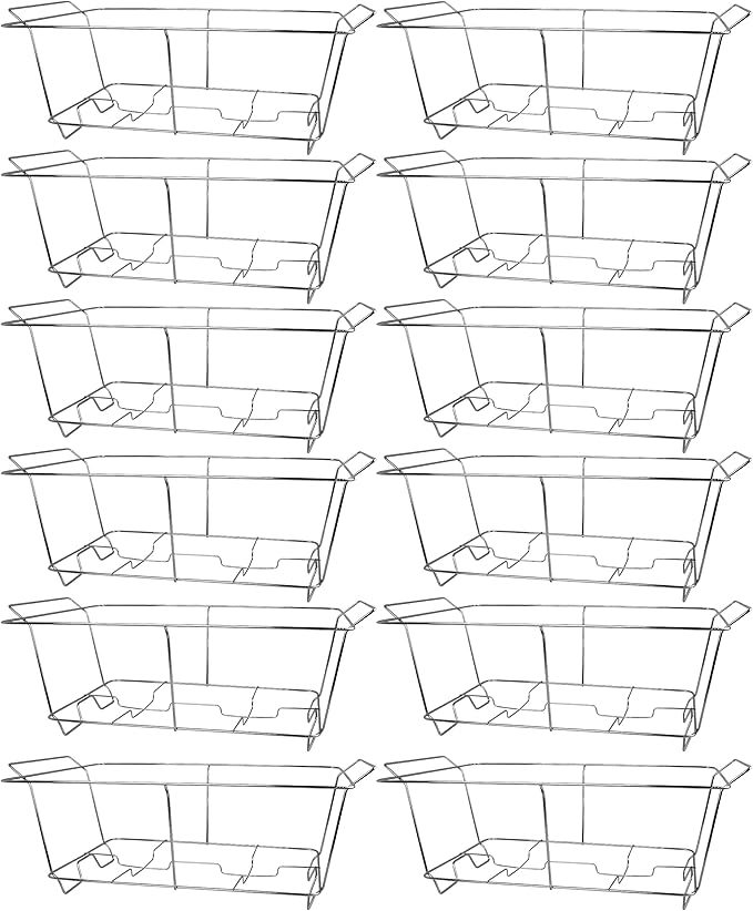 12 Pack Chafing Wire Rack Buffet Stand Chrome Frame - Image 2