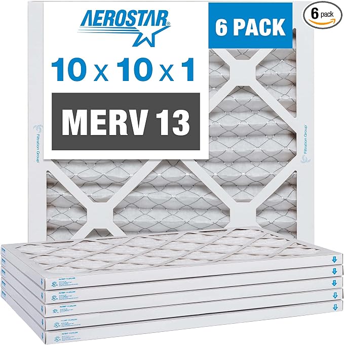 Aerostar 10x10x1 MERV 13-6 Count by AirFiltersDelivered