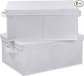 HOONEX Storage Bins with Lids for Organizing, Storage Boxes with 2 Carrying by HOONEX