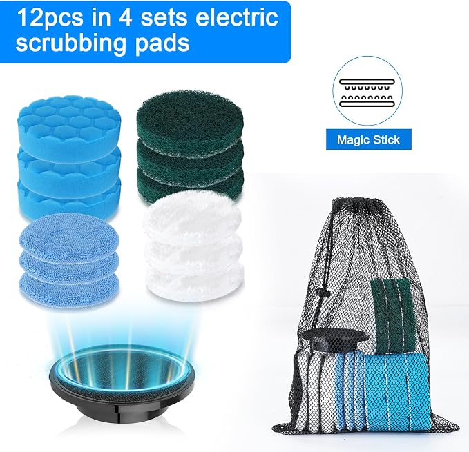 Electric Spin Scrubber Brush Heads Set, 12 Pack Replaceable Brush Heads - Image 4