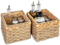 Small Wicker Baskets for Storage 2-Pack, Woven Baskets for Organizing Living by RUSTICHOMERESOURCES