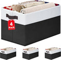 Criusia Large Storage Bins for Shelves 4 Pack, Closet Storage Baskets for by Criusia