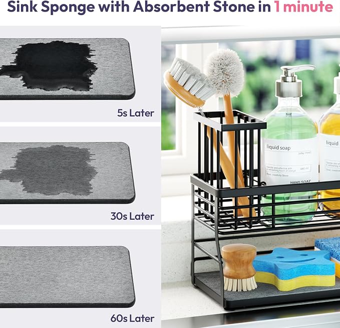SWTYMIKI Sponge Holder for Kitchen Sink - Image 3