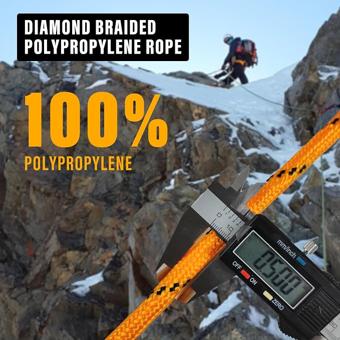 Diamond Braided Polypropylene Rope Nylon Rope Mix Thick Heavy Duty Ropes 1/2 - Image 4