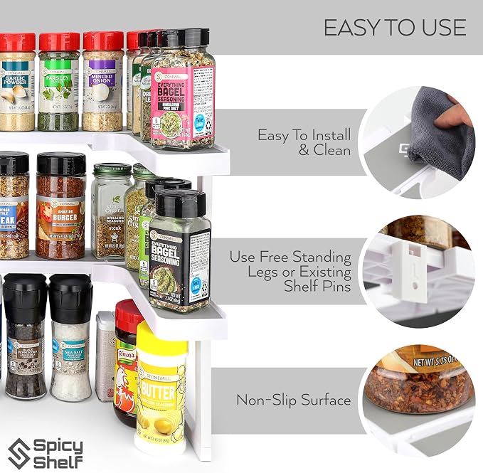 Spicy Shelf Patented Spice Rack and Stackable Organizer - Image 8