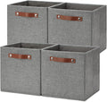 Temary 11 Inch Cube Storage Bins 4PCs Fabric Storage Cubes Storage Baskets by TEMARY