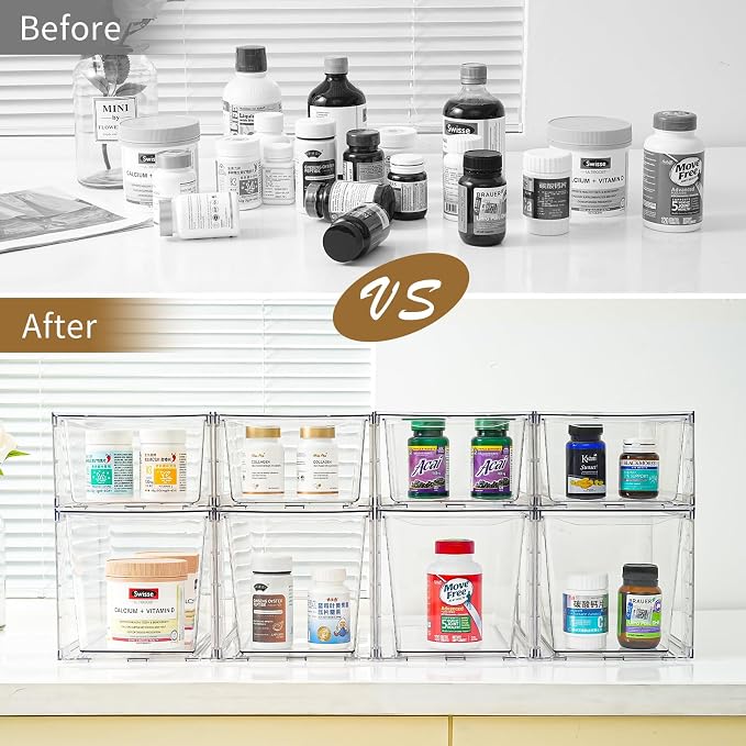 4Pack Stackable Kitchen Storage Organizer, Pantry Organizers and Storage - Image 4