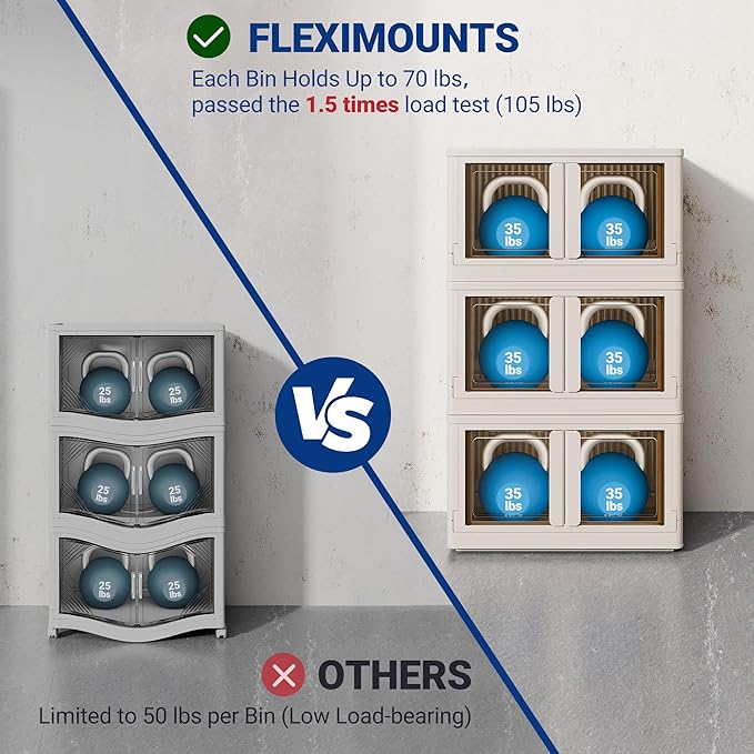 FLEXIMOUNTS 152 QT Stackable Storage Bins - Image 3