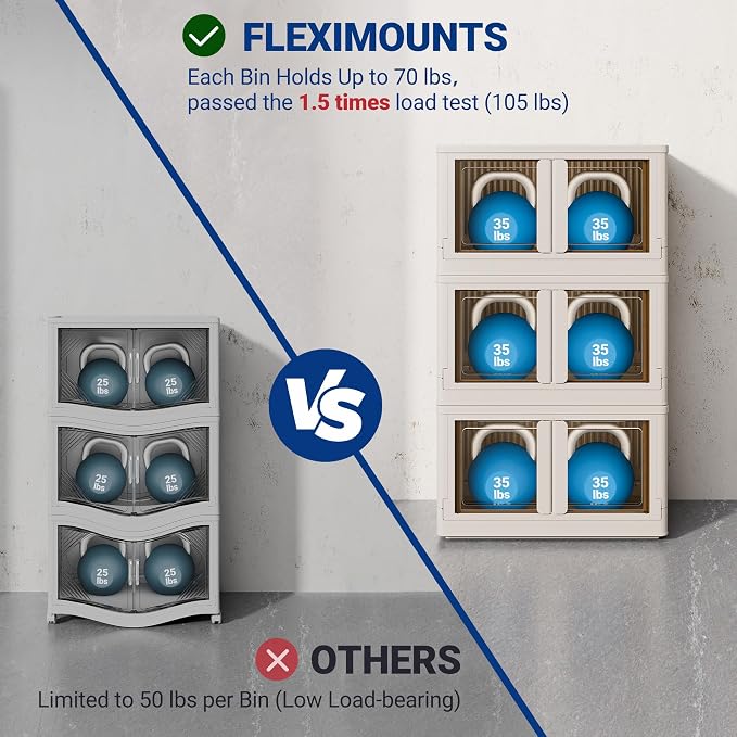 FLEXIMOUNTS 228 QT Stackable Storage Bins - Image 3