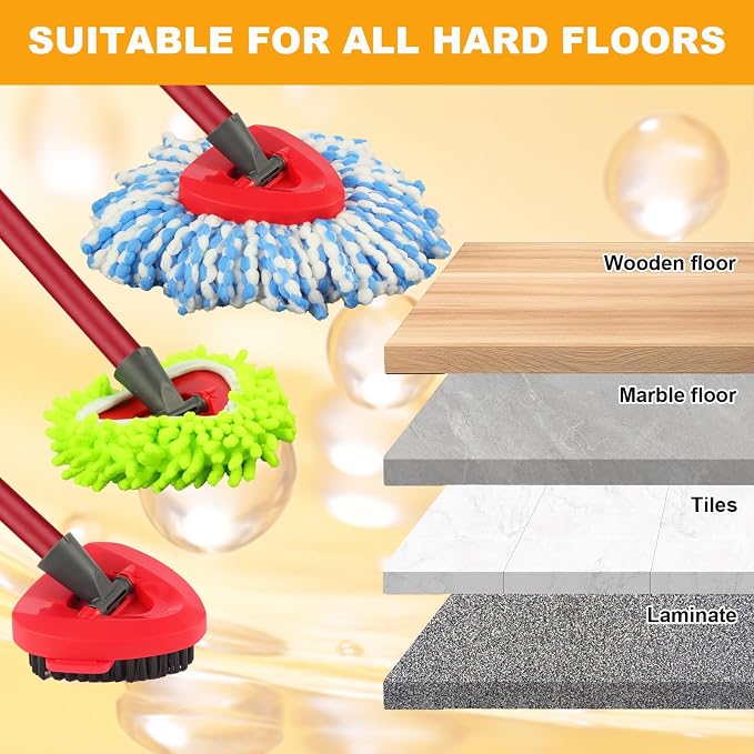 Mop Heads Replacements for OCedar RinseClean 2 Tank Spin Mop System, Mop - Image 6