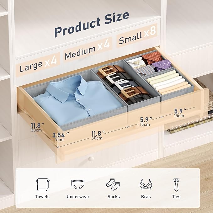 DIMJ Drawer Organizer Clothes - Image 2