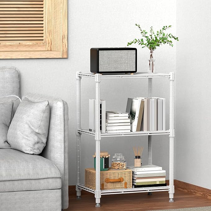450 lbs Wire Storage Shelving 3-Tier Utility Shelving Unit Steel Organizer Wire - Image 2