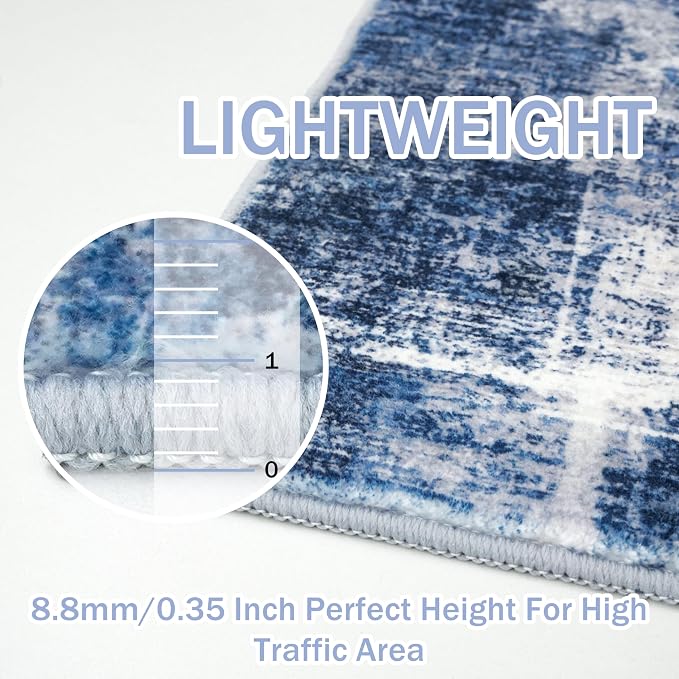 IOHOUZE Abstract Runner Rug 2x10 Ft Washable Runners - Image 5