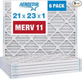 Aerostar 21x23x1 MERV 11 Pleated Air Filter, AC Furnace Air Filter, 6 Pack by AirFiltersDelivered