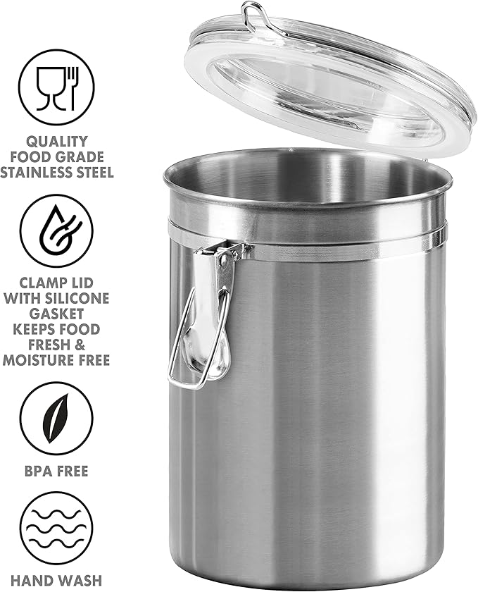 OGGI Stainless Steel Kitchen Canister 52 fl oz - Image 3