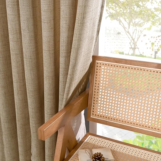 YoungsTex Toffee Linen Curtains 72 Inch Length - Image 7