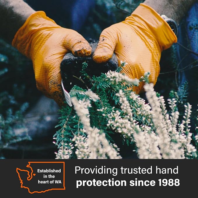 GLOVEWORKS Heavy-Duty Nitrile Gloves, Disposable, Latex Free, 8 Mil, Diamond - Image 3