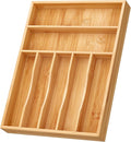 BAMEOS Bamboo Silverware Drawer Organizers, 11.9 inch Utensil Drawer Organizer by BAMEOS