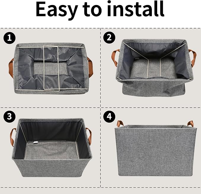 GRANNY SAYS Closet Storage Baskets, Collapsible Fabric Storage Bins - Image 7
