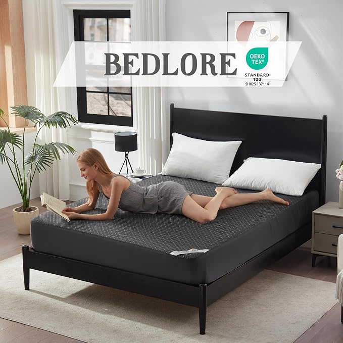 BEDLORE King Mattress Protector, Waterproof Noiseless Mattress Cover - Image 3