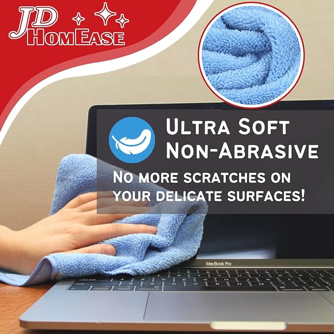 Microfiber Cleaning Cloths, 240 Pack, All-Purpose, Highly Absorbent, Washable - Image 5