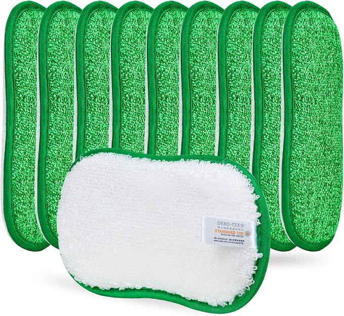 10 Pack Kitchen Dish Sponges Scrubber Non-Scratch Multi-Purpose Dishcloths by comfso