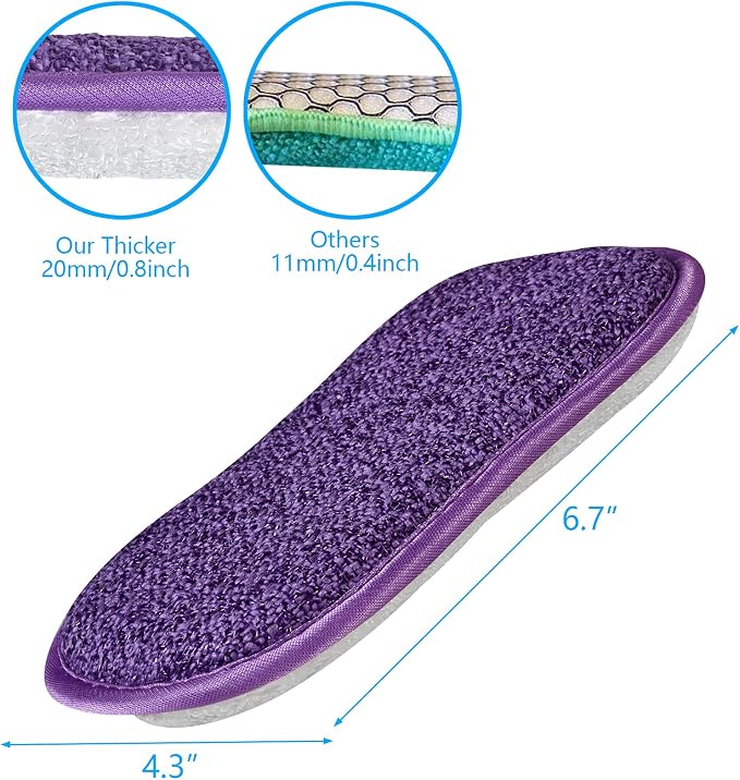 10 Pack Kitchen Dish Sponges Scrubber Non-Scratch Multi-Purpose Dishcloths - Image 3