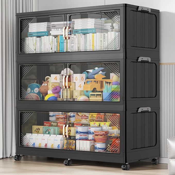 165Gal Plastic Stackable Storage Bins by BROVIEW-EnjoytheArtofLife
