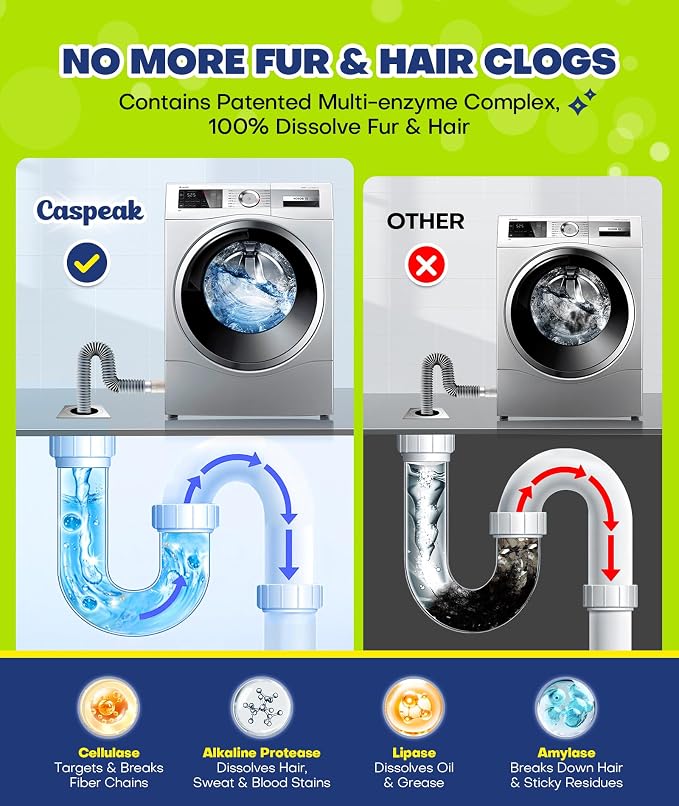 Deep Cleaning Washing Machine Cleaner Tablets, No More Odor & Pet Fur Washing - Image 5
