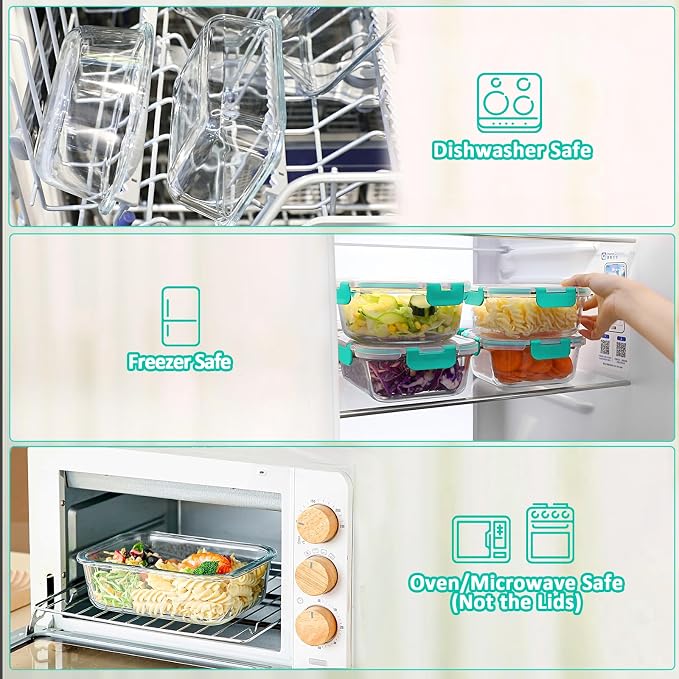 Extra Large Glass Food Storage/Baking Containers Set - Image 4