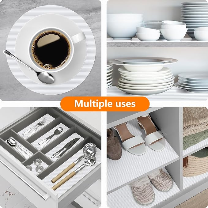 Shelf Liners for Kitchen Cabinets Drawer Liner Non Adhesive Cupboard Mat EVA - Image 6