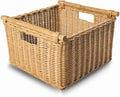 The Basket Lady Deep Pole Handle Wicker Storage Basket, 15 in L x 15.5 in W x by TheBasketLady
